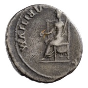 Denarius - Vitellius VESTA P R QVIRITIVM; Vesta, Rome, 69 reverse image