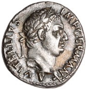Denarius - Vitellius VICTORIA AVGVSTI; Victory obverse image