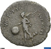 Denarius - Vitellius VICTORIA AVGVSTI; Victory, Rome, 69 reverse image
