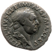 Denarius - Vitellius VESTA P R QVIRITIVM; Vesta obverse image
