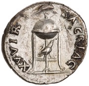 Denarius - Vitellius XV VIR SACR FAC, Rome, 69 reverse image