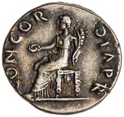 Denarius - Vitellius CONCORDIA P R; Concordia, Rome, 69 reverse image