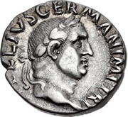 Denarius - Vitellius, Aulus Vitellius Germanicus, and Vitellia LIBERI IMP GERMAN obverse image