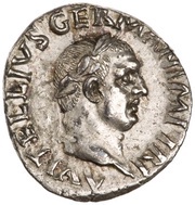 Denarius - Vitellius S P Q R OB C S obverse image