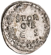 Denarius - Vitellius S P Q R OB C S, Rome, 69 reverse image