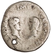 Denarius - Vitellius, Aulus Vitellius Germanicus, and Vitellia LIBERI IMP GERMAN, Rome, 69 reverse image