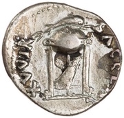 Denarius - Vitellius XV VIR SACR FAC, Rome, 69 reverse image