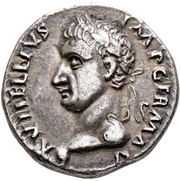 Denarius - Vitellius CONSENSVS EXERCITVM; Mars obverse image