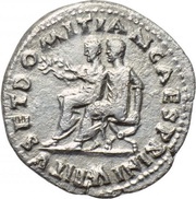 Denarius - Vespasian, Titus, and Domitian TITVS ET DOMITIAN CAES PRIN IV, Rome, 69-70 reverse image