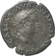 Denarius - Vespasian MARS VLTOR; Mars obverse image