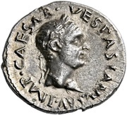 Denarius - Vespasian MARS VLTOR; Mars obverse image