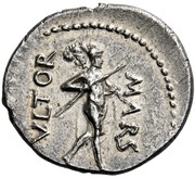 Denarius - Vespasian MARS VLTOR; Mars, Rome, 69-70 reverse image
