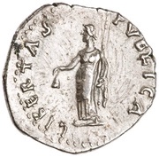 Denarius - Vespasian LIBERTAS PVBLICA; Libertas, Rome, 69-70 reverse image
