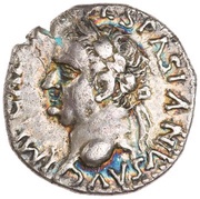 Denarius - Vespasian VICTORIA IMP VESPASIANI; Victory obverse image