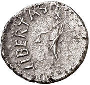 Denarius - Vespasian LIBERTAS PVBLICA; Libertas, Rome, 69-70 reverse image