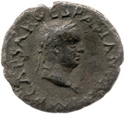 Denarius - Vespasian GENIVM P R; Genius obverse image