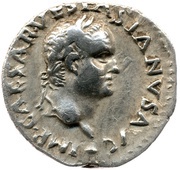 Denarius - Vespasian MARS VLTOR; Mars obverse image