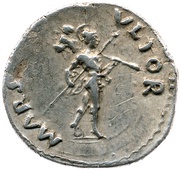 Denarius - Vespasian MARS VLTOR; Mars, Rome, 69-70 reverse image