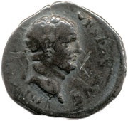 Denarius - Vespasian PACI AVGVSTAE; Victory obverse image