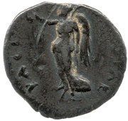 Denarius - Vespasian PACI AVGVSTAE; Victory, Rome, 69-70 reverse image