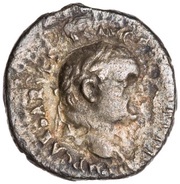 Denarius - Vespasian, Titus, and Domitian LIBERI IMP AVG VESPAS obverse image