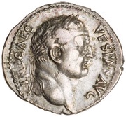Denarius - Vespasian PACI AVGVSTAE; Victory obverse image
