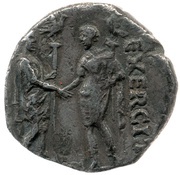 Denarius - Vespasian CONSEN EXERCIT, Rome, 69-71 reverse image
