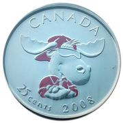 25 Cents - Elizabeth II Moose, Canada, 2008 reverse image