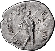Denarius - Vespasian MARS VLTOR; Mars, Rome, 69-71 reverse image