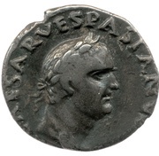 Denarius - Vespasian PACIS EVENTVM; Bonus Eventus obverse image
