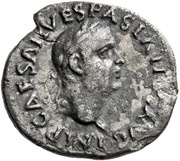 Denarius - Vespasian SECVRITAS P R; Securitas obverse image