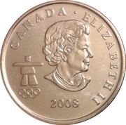 25 Cents - Elizabeth II Freestyle skiing obverse image