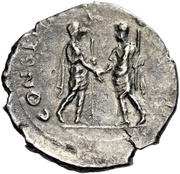 Denarius - Vespasian CONSEN EXERCIT, Rome, 69-71 reverse image