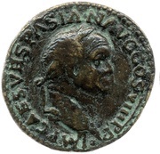 Denarius - Vespasian COS ITER; Aequitas obverse image