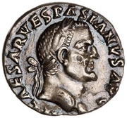 Denarius - Vespasian COS ITER TR POT; Neptune obverse image