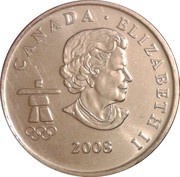 25 Cents - Elizabeth II Figure skating obverse image