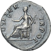 Denarius - Vespasian COS ITER TR POT; Pax, Rome, 70 reverse image