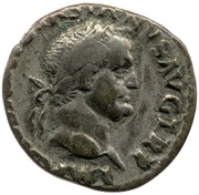 Denarius - Vespasian COS ITER TR POT; Aequitas obverse image
