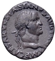 Denarius - Vespasian COS ITER TR POT; Neptune obverse image
