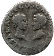 Denarius - Vespasian, Titus, and Domitian CAESAR AVG F COS CAESAR AVG F PR, Rome, 70 reverse image