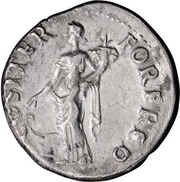 Denarius - Vespasian COS ITER FORT RED; Fortuna, Rome, 70 reverse image