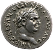 Denarius - Vespasian COS ITER TR POT; Neptune obverse image