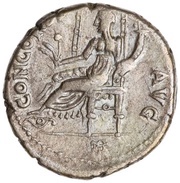 Denarius - Vespasian CONCORDIA AVG; Ceres, Rome, 70 reverse image