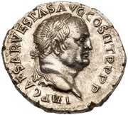 Denarius - Vespasian, Titus, and Domitian LIBERI IMP AVG VESPAS Φ obverse image
