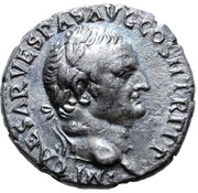 Denarius - Vespasian AVG obverse image