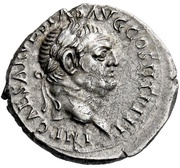 Denarius - Vespasian, Titus, and Domitian LIBERI IMP AVG VESPAS obverse image