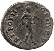 Denarius - Vespasian TRI POT II COS III P P; Mars, Rome, 71 reverse image