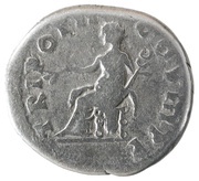 Denarius - Vespasian TRI POT II COS III P P; Pax, Rome, 71 reverse image