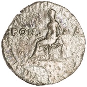 Denarius - Vespasian PON MAX; Vesta, Rome, 71 reverse image
