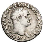 Denarius - Vespasian IVDAEA; Judaea obverse image